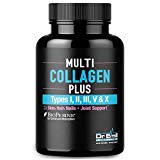 Multi pilules de collagène (types I, II, III, V et X) - Peptides de collagène + activateur d'absorption - Mélange de protéines de collagène nourri à l'herbe pour anti-âge, cheveux, peau, ongles et articulations (90 capsules de collagène)