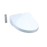TOTO SW3056 # 01 S550e WASHLET Siège de toilette pour bidet électronique avec EWATER + et couvercle contemporain à ouverture et fermeture automatique, allongé, coton blanc