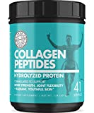 Poudre de protéines de peptides de collagène - Supplément de poudre de peptide de collagène hydrolysé pur pour hommes et femmes - Favorise une peau radieuse, éclatante et jeune, la force des os, la flexibilité articulaire - 1 lb