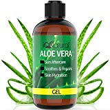Gel d'Aloe Vera - Gel d'Aloe Vera biologique pressé à froid - Aloès biologique pour une peau saine, des cheveux et un soulagement après le soleil - Fabriqué à partir de jus d'Aloe Vera directement de l'usine [8oz Size]