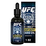 UFC Heavy Duty Beard Oil for Men - Argan, huiles de jojoba et de ricin biologiques entièrement naturels non parfumés - Adoucit, lisse et renforce la croissance de la barbe - Revitalisant pour barbe